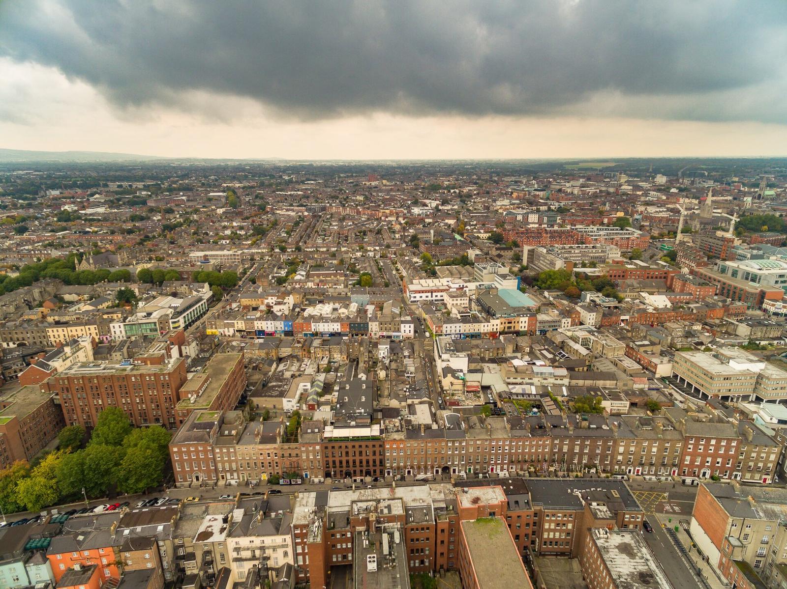 Shopping in Dublin Grafton Street Luftbild